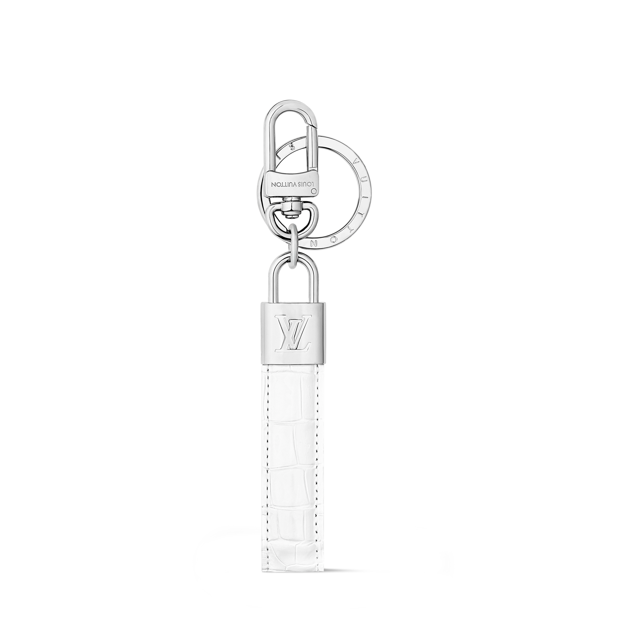 Louis Vuitton ホワイトキーホルダー LV Padlock Dragonne Key Holder and Bag Charm S00 - Accessories